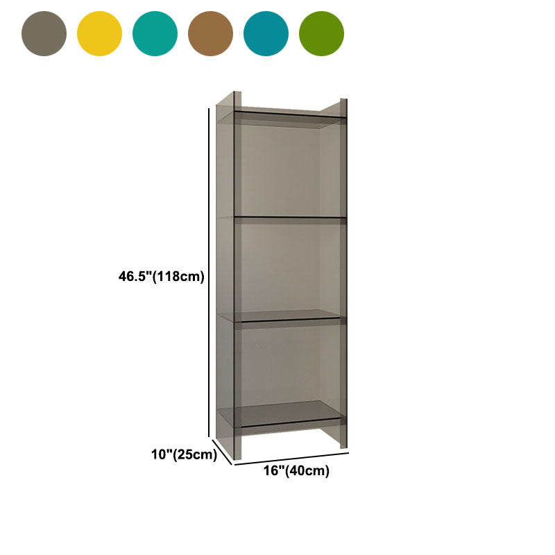 Vertical Acrylic Standard Bookshelf Closed Back Glam Bookshelf for Living Room Clearhalo 'Bookcases' 'furn' 'furn_bookcases' 'Furniture' 'furniture_bookcases' 'kitchen' 'kitchen_bookcases' 'Living Room Furniture' 'Office Furniture' 4749641