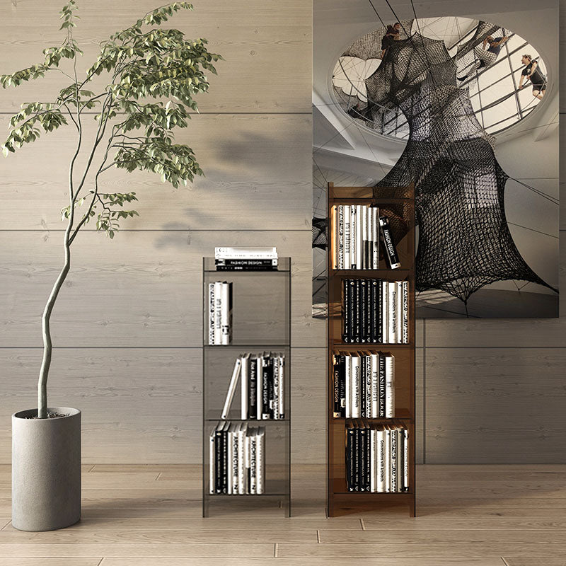 Acrylic Vertical Standard Bookshelf Glam Closed Back Bookshelf Clearhalo 'Bookcases' 'furn' 'furn_bookcases' 'Furniture' 'furniture_bookcases' 'kitchen' 'kitchen_bookcases' 'Living Room Furniture' 'Office Furniture' 4749643