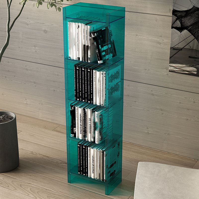 Acrylic Vertical Standard Bookshelf Glam Closed Back Bookshelf Clearhalo 'Bookcases' 'furn' 'furn_bookcases' 'Furniture' 'furniture_bookcases' 'kitchen' 'kitchen_bookcases' 'Living Room Furniture' 'Office Furniture' 4749649