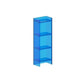 Acrylic Vertical Standard Bookshelf Glam Closed Back Bookshelf 15.7"L x 9.8"W x 46.5"H Blue Clearhalo 'Bookcases' 'furn' 'furn_bookcases' 'Furniture' 'furniture_bookcases' 'kitchen' 'kitchen_bookcases' 'Living Room Furniture' 'Office Furniture' 4749657