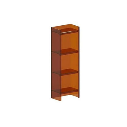 Acrylic Vertical Standard Bookshelf Glam Closed Back Bookshelf 15.7"L x 9.8"W x 46.5"H Coffee Clearhalo 'Bookcases' 'furn' 'furn_bookcases' 'Furniture' 'furniture_bookcases' 'kitchen' 'kitchen_bookcases' 'Living Room Furniture' 'Office Furniture' 4749663
