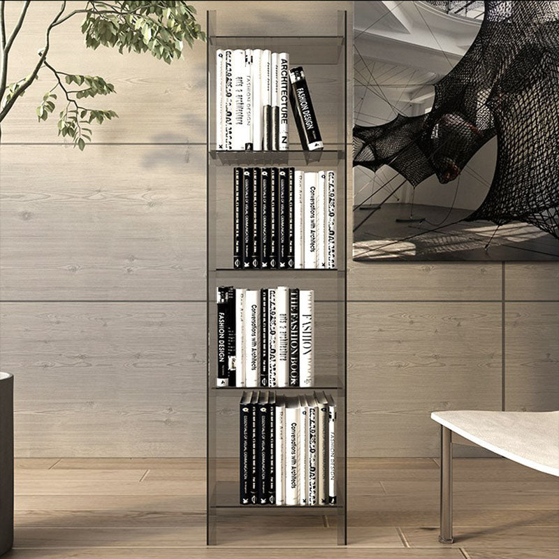 Acrylic Vertical Standard Bookshelf Glam Closed Back Bookshelf Clearhalo 'Bookcases' 'furn' 'furn_bookcases' 'Furniture' 'furniture_bookcases' 'kitchen' 'kitchen_bookcases' 'Living Room Furniture' 'Office Furniture' 4749669