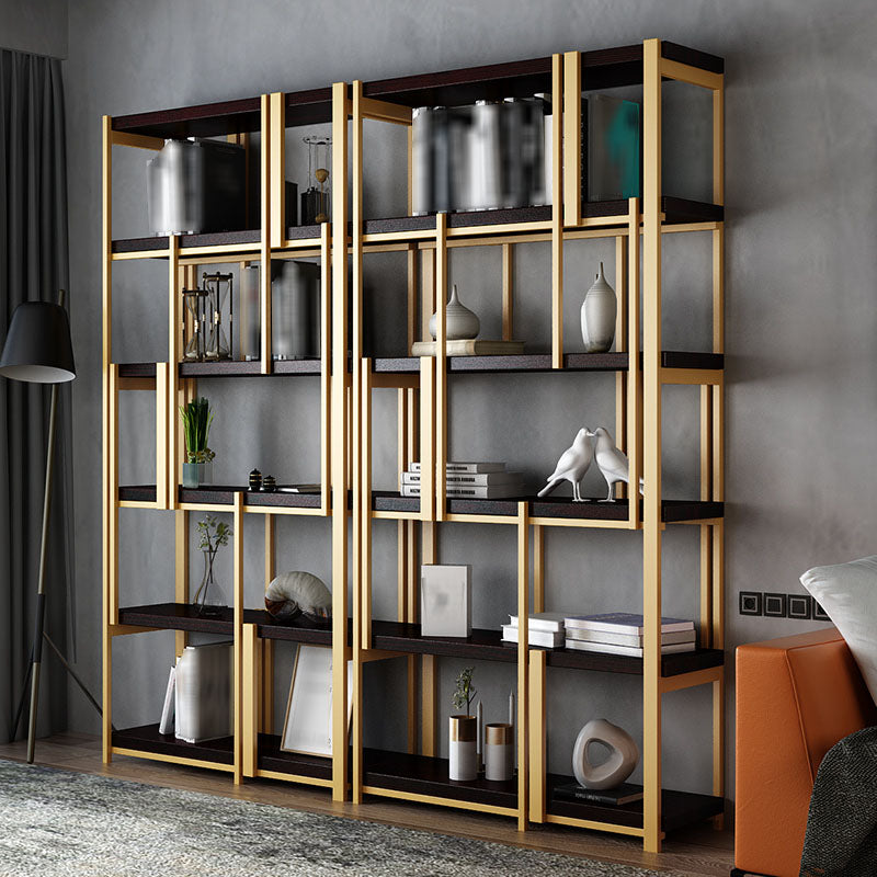 78.74"H Bookcase Glam Style Open Back Bookshelf for Office Study Room Home Clearhalo 'Bookcases' 'furn' 'furn_bookcases' 'Furniture' 'furniture_bookcases' 'kitchen' 'kitchen_bookcases' 'Living Room Furniture' 'Office Furniture' 4749672