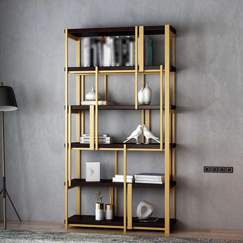 78.74"H Bookcase Glam Style Open Back Bookshelf for Office Study Room Home Clearhalo 'Bookcases' 'furn' 'furn_bookcases' 'Furniture' 'furniture_bookcases' 'kitchen' 'kitchen_bookcases' 'Living Room Furniture' 'Office Furniture' 4749674