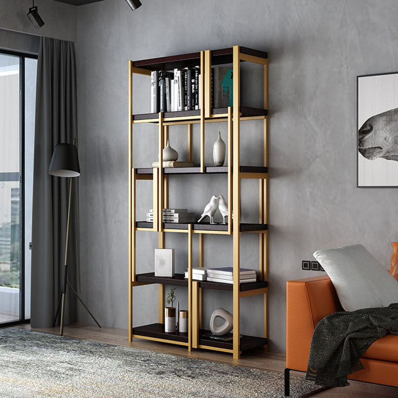78.74"H Bookcase Glam Style Open Back Bookshelf for Office Study Room Home Clearhalo 'Bookcases' 'furn' 'furn_bookcases' 'Furniture' 'furniture_bookcases' 'kitchen' 'kitchen_bookcases' 'Living Room Furniture' 'Office Furniture' 4749675