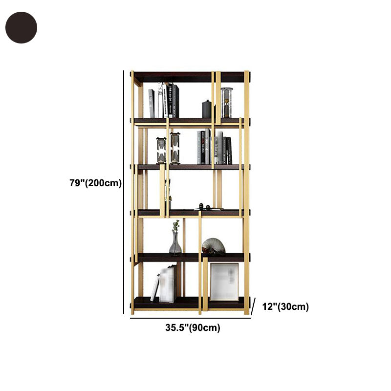 78.74"H Bookcase Glam Style Open Back Bookshelf for Office Study Room Home Clearhalo 'Bookcases' 'furn' 'furn_bookcases' 'Furniture' 'furniture_bookcases' 'kitchen' 'kitchen_bookcases' 'Living Room Furniture' 'Office Furniture' 4749683