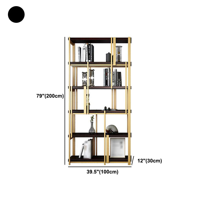 78.74"H Bookcase Glam Style Open Back Bookshelf for Office Study Room Home Clearhalo 'Bookcases' 'furn' 'furn_bookcases' 'Furniture' 'furniture_bookcases' 'kitchen' 'kitchen_bookcases' 'Living Room Furniture' 'Office Furniture' 4749684