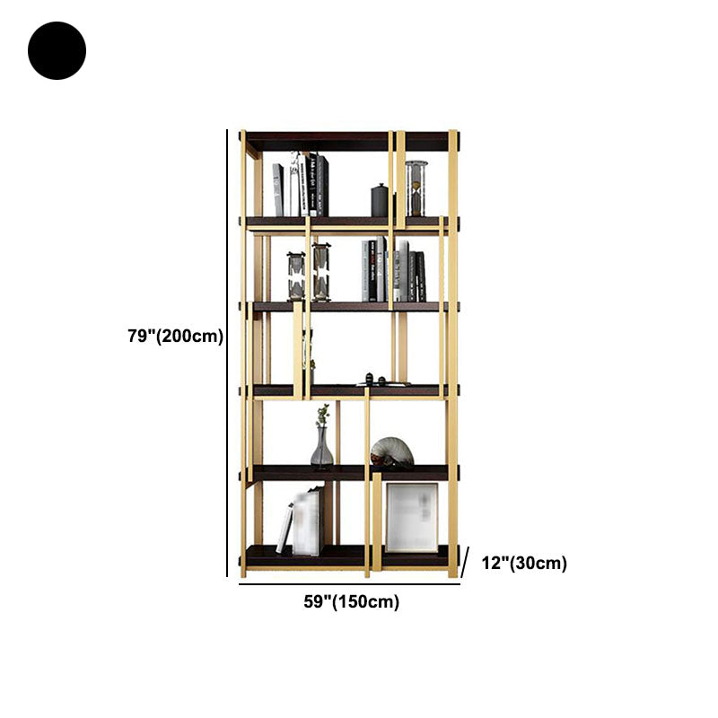78.74"H Bookcase Glam Style Open Back Bookshelf for Office Study Room Home Clearhalo 'Bookcases' 'furn' 'furn_bookcases' 'Furniture' 'furniture_bookcases' 'kitchen' 'kitchen_bookcases' 'Living Room Furniture' 'Office Furniture' 4749688