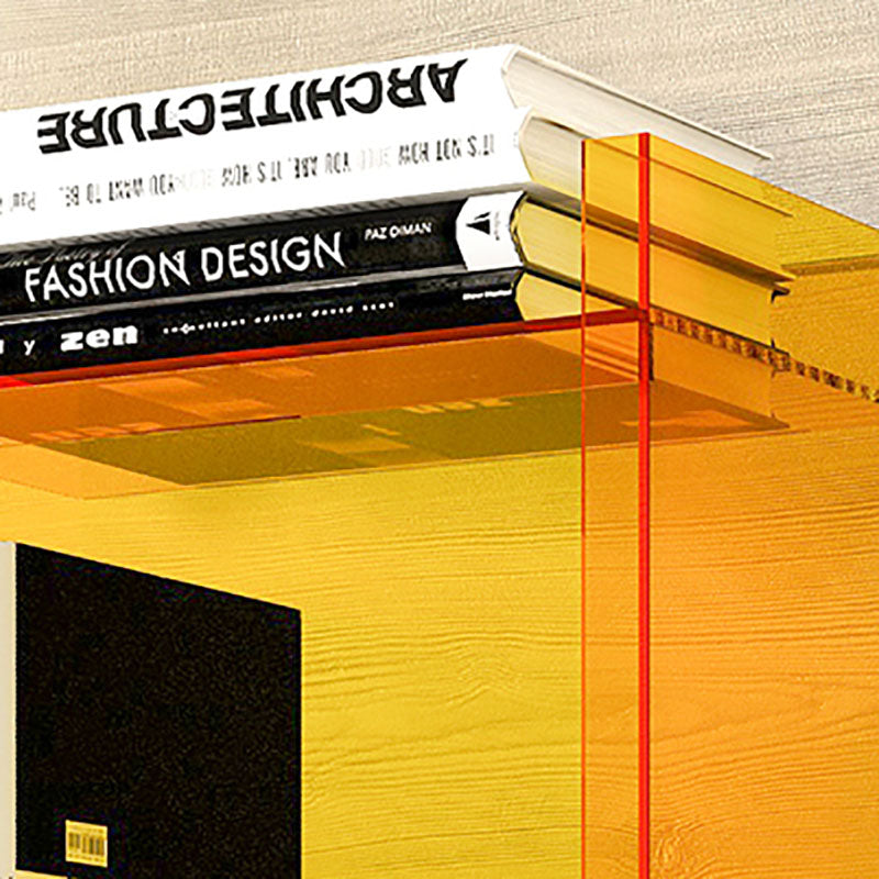 Vertical Closed Back Standard Bookshelf Glam Acrylic Bookshelf for Home Clearhalo 'Bookcases' 'furn' 'furn_bookcases' 'Furniture' 'furniture_bookcases' 'kitchen' 'kitchen_bookcases' 'Living Room Furniture' 'Office Furniture' 4749703