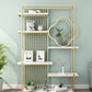 11.81"W Bookcase Glam Style Open Back Bookshelf for Office Study Room Home Clearhalo 'Bookcases' 'furn' 'furn_bookcases' 'Furniture' 'furniture_bookcases' 'kitchen' 'kitchen_bookcases' 'Living Room Furniture' 'Office Furniture' 4749718