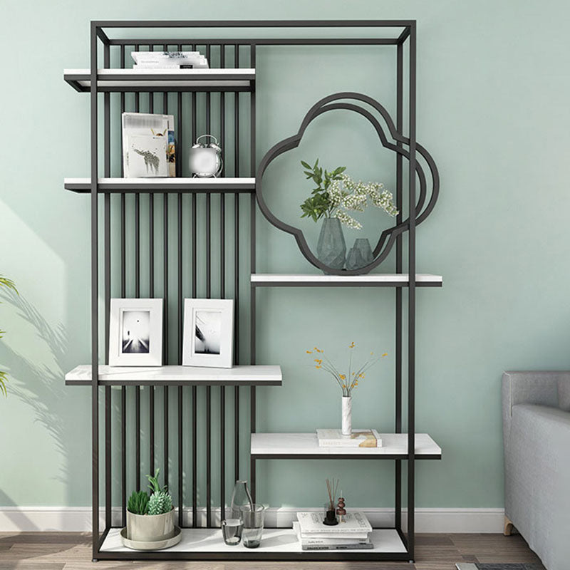 11.81"W Bookcase Glam Style Open Back Bookshelf for Office Study Room Home Clearhalo 'Bookcases' 'furn' 'furn_bookcases' 'Furniture' 'furniture_bookcases' 'kitchen' 'kitchen_bookcases' 'Living Room Furniture' 'Office Furniture' 4749721