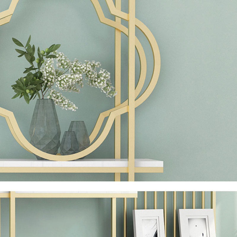 11.81"W Bookcase Glam Style Open Back Bookshelf for Office Study Room Home Clearhalo 'Bookcases' 'furn' 'furn_bookcases' 'Furniture' 'furniture_bookcases' 'kitchen' 'kitchen_bookcases' 'Living Room Furniture' 'Office Furniture' 4749724