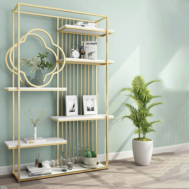 11.81"W Bookcase Glam Style Open Back Bookshelf for Office Study Room Home Clearhalo 'Bookcases' 'furn' 'furn_bookcases' 'Furniture' 'furniture_bookcases' 'kitchen' 'kitchen_bookcases' 'Living Room Furniture' 'Office Furniture' 4749727