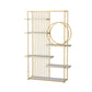 11.81"W Bookcase Glam Style Open Back Bookshelf for Office Study Room Home White-Gold Shelves Clearhalo 'Bookcases' 'furn' 'furn_bookcases' 'Furniture' 'furniture_bookcases' 'kitchen' 'kitchen_bookcases' 'Living Room Furniture' 'Office Furniture' 4749728