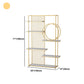 11.81"W Bookcase Glam Style Open Back Bookshelf for Office Study Room Home Clearhalo 'Bookcases' 'furn' 'furn_bookcases' 'Furniture' 'furniture_bookcases' 'kitchen' 'kitchen_bookcases' 'Living Room Furniture' 'Office Furniture' 4749742