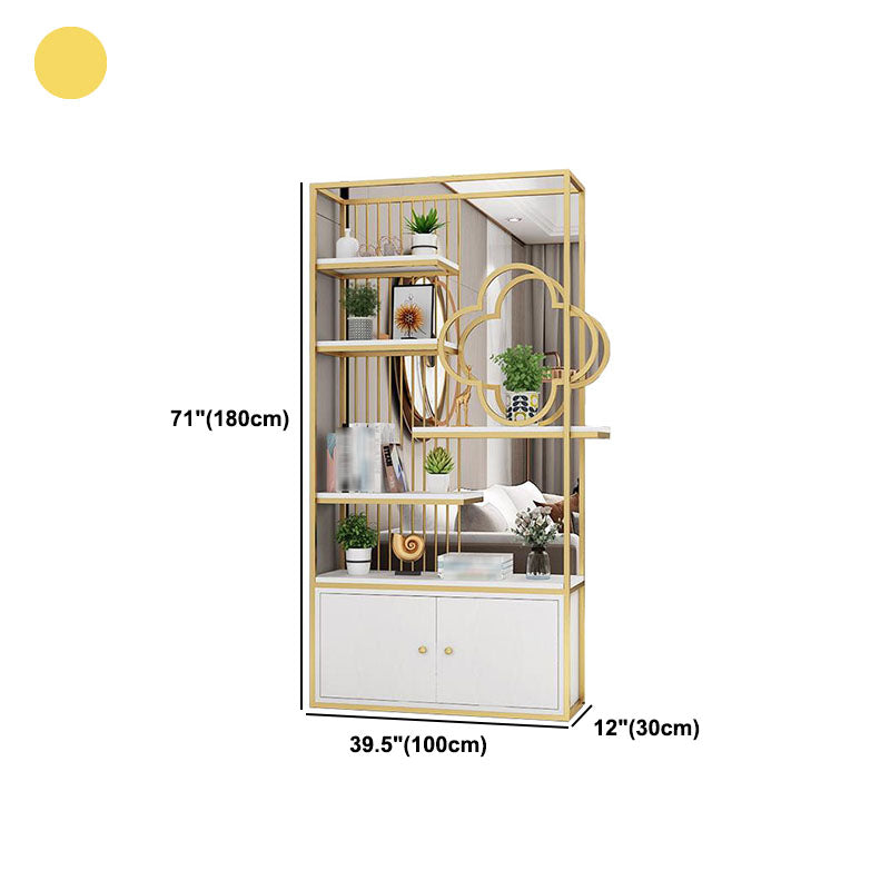 11.81"W Bookcase Glam Style Open Back Bookshelf for Office Study Room Home Clearhalo 'Bookcases' 'furn' 'furn_bookcases' 'Furniture' 'furniture_bookcases' 'kitchen' 'kitchen_bookcases' 'Living Room Furniture' 'Office Furniture' 4749743