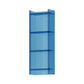 Acrylic Closed Back Standard Bookshelf Vertical Glam Bookshelf 15.7"L x 9.8"W x 46.5"H Blue Clearhalo 'Bookcases' 'furn' 'furn_bookcases' 'Furniture' 'furniture_bookcases' 'kitchen' 'kitchen_bookcases' 'Living Room Furniture' 'Office Furniture' 4749753