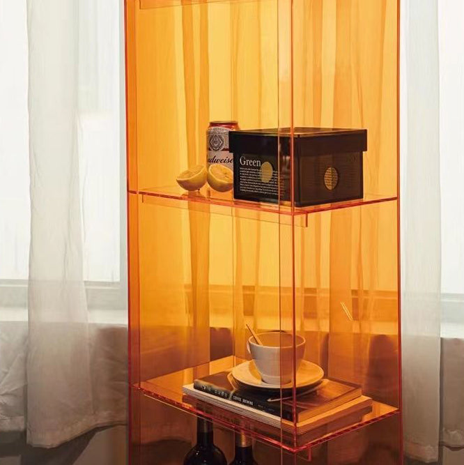 Acrylic Closed Back Standard Bookshelf Vertical Glam Bookshelf Clearhalo 'Bookcases' 'furn' 'furn_bookcases' 'Furniture' 'furniture_bookcases' 'kitchen' 'kitchen_bookcases' 'Living Room Furniture' 'Office Furniture' 4749761