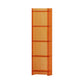 Acrylic Closed Back Standard Bookshelf Vertical Glam Bookshelf 15.7"L x 9.8"W x 59.8"H Orange Clearhalo 'Bookcases' 'furn' 'furn_bookcases' 'Furniture' 'furniture_bookcases' 'kitchen' 'kitchen_bookcases' 'Living Room Furniture' 'Office Furniture' 4749762