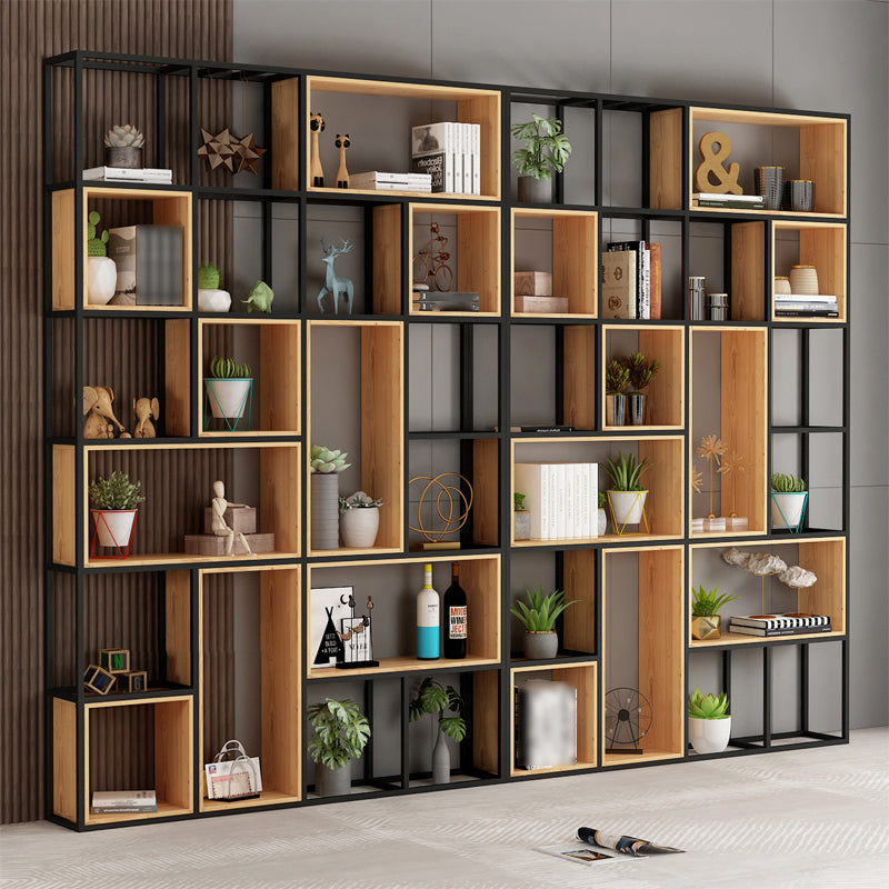 9.84"W Bookshelf Industrial Style Open Back Bookcase for Home and Office Clearhalo 'Bookcases' 'furn' 'furn_bookcases' 'Furniture' 'furniture_bookcases' 'kitchen' 'kitchen_bookcases' 'Living Room Furniture' 'Office Furniture' 4749769