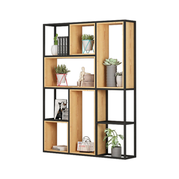 9.84"W Bookshelf Industrial Style Open Back Bookcase for Home and Office 47.2"L x 9.8"W x 63"H Clearhalo 'Bookcases' 'furn' 'furn_bookcases' 'Furniture' 'furniture_bookcases' 'kitchen' 'kitchen_bookcases' 'Living Room Furniture' 'Office Furniture' 4749771
