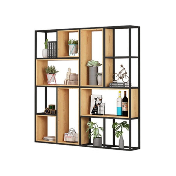 9.84"W Bookshelf Industrial Style Open Back Bookcase for Home and Office 63"L x 9.8"W x 63"H Clearhalo 'Bookcases' 'furn' 'furn_bookcases' 'Furniture' 'furniture_bookcases' 'kitchen' 'kitchen_bookcases' 'Living Room Furniture' 'Office Furniture' 4749773