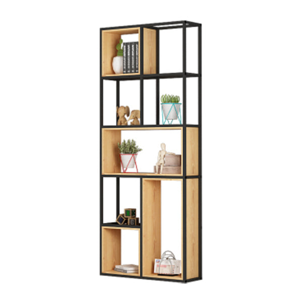9.84"W Bookshelf Industrial Style Open Back Bookcase for Home and Office 31.5"L x 9.8"W x 78.7"H Clearhalo 'Bookcases' 'furn' 'furn_bookcases' 'Furniture' 'furniture_bookcases' 'kitchen' 'kitchen_bookcases' 'Living Room Furniture' 'Office Furniture' 4749776