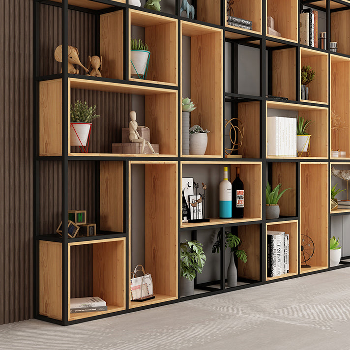 9.84"W Bookshelf Industrial Style Open Back Bookcase for Home and Office Clearhalo 'Bookcases' 'furn' 'furn_bookcases' 'Furniture' 'furniture_bookcases' 'kitchen' 'kitchen_bookcases' 'Living Room Furniture' 'Office Furniture' 4749781