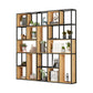 9.84"W Bookshelf Industrial Style Open Back Bookcase for Home and Office 78.7"L x 9.8"W x 78.7"H Clearhalo 'Bookcases' 'furn' 'furn_bookcases' 'Furniture' 'furniture_bookcases' 'kitchen' 'kitchen_bookcases' 'Living Room Furniture' 'Office Furniture' 4749782