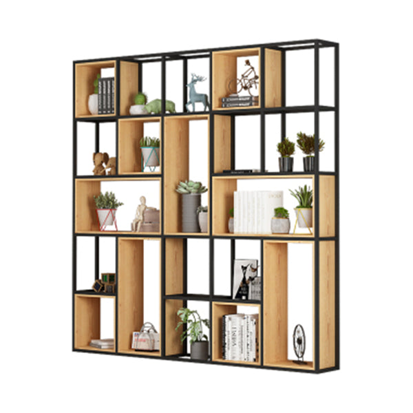 9.84"W Bookshelf Industrial Style Open Back Bookcase for Home and Office 78.7"L x 9.8"W x 78.7"H Clearhalo 'Bookcases' 'furn' 'furn_bookcases' 'Furniture' 'furniture_bookcases' 'kitchen' 'kitchen_bookcases' 'Living Room Furniture' 'Office Furniture' 4749782