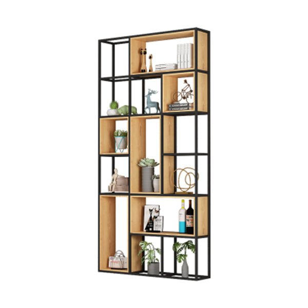 9.84"W Bookshelf Industrial Style Open Back Bookcase for Home and Office 47.2"L x 9.8"W x 94.5"H Clearhalo 'Bookcases' 'furn' 'furn_bookcases' 'Furniture' 'furniture_bookcases' 'kitchen' 'kitchen_bookcases' 'Living Room Furniture' 'Office Furniture' 4749787