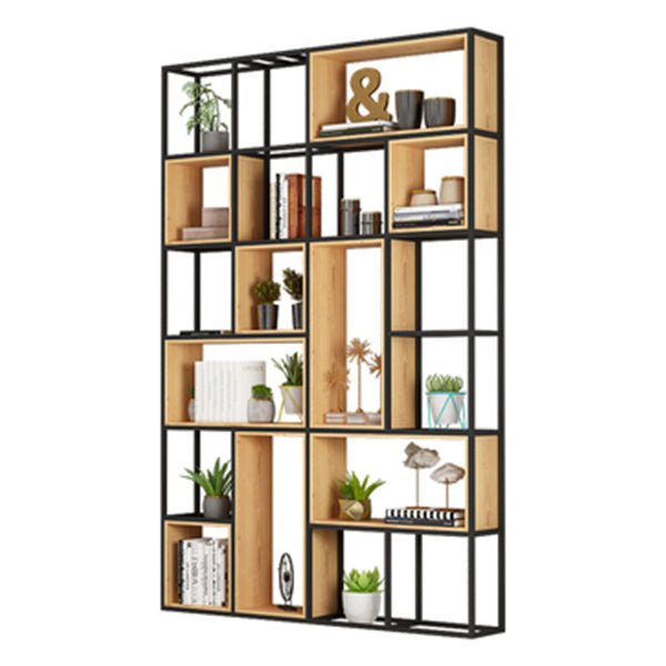 9.84"W Bookshelf Industrial Style Open Back Bookcase for Home and Office 63"L x 9.8"W x 94.5"H Clearhalo 'Bookcases' 'furn' 'furn_bookcases' 'Furniture' 'furniture_bookcases' 'kitchen' 'kitchen_bookcases' 'Living Room Furniture' 'Office Furniture' 4749789