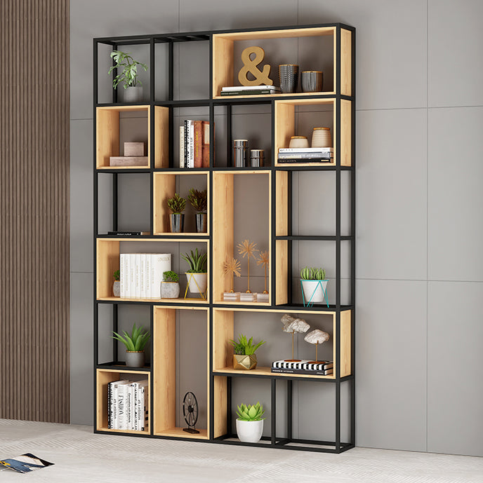 9.84"W Bookshelf Industrial Style Open Back Bookcase for Home and Office Clearhalo 'Bookcases' 'furn' 'furn_bookcases' 'Furniture' 'furniture_bookcases' 'kitchen' 'kitchen_bookcases' 'Living Room Furniture' 'Office Furniture' 4749790