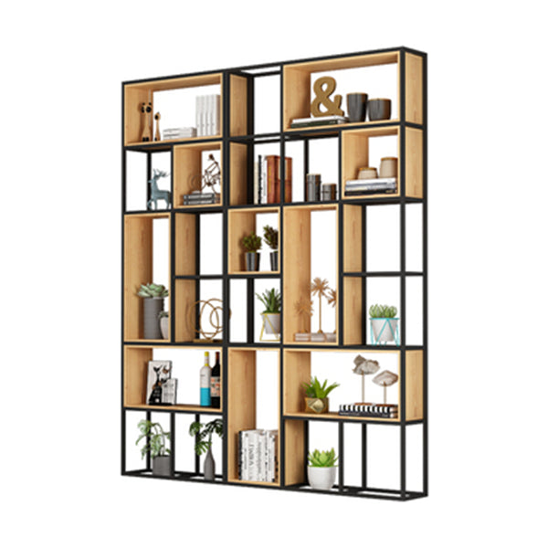 9.84"W Bookshelf Industrial Style Open Back Bookcase for Home and Office 78.7"L x 9.8"W x 94.5"H Clearhalo 'Bookcases' 'furn' 'furn_bookcases' 'Furniture' 'furniture_bookcases' 'kitchen' 'kitchen_bookcases' 'Living Room Furniture' 'Office Furniture' 4749791