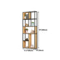 9.84"W Bookshelf Industrial Style Open Back Bookcase for Home and Office Clearhalo 'Bookcases' 'furn' 'furn_bookcases' 'Furniture' 'furniture_bookcases' 'kitchen' 'kitchen_bookcases' 'Living Room Furniture' 'Office Furniture' 4749794