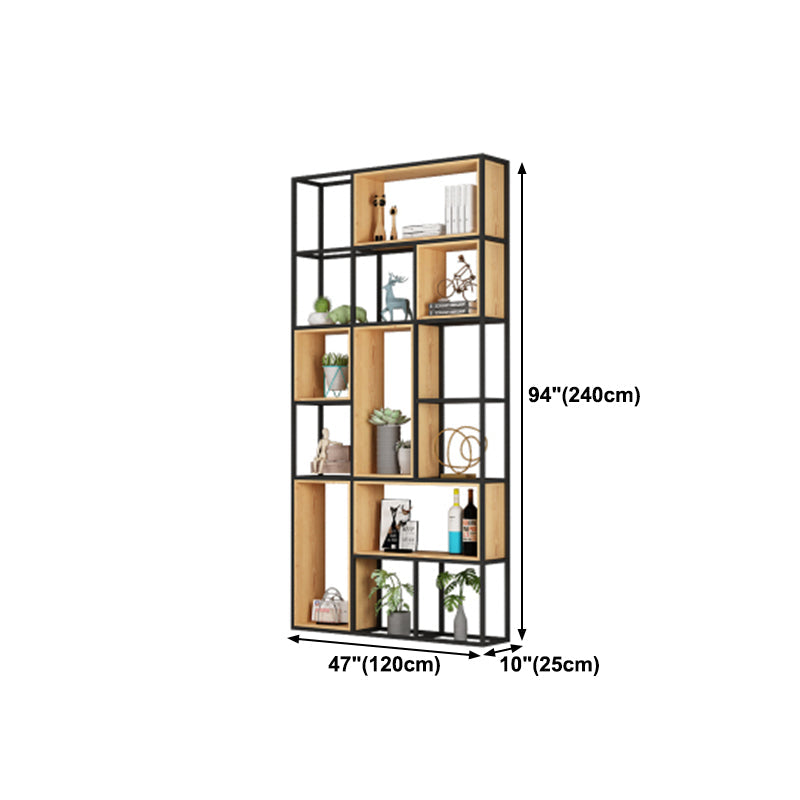 9.84"W Bookshelf Industrial Style Open Back Bookcase for Home and Office Clearhalo 'Bookcases' 'furn' 'furn_bookcases' 'Furniture' 'furniture_bookcases' 'kitchen' 'kitchen_bookcases' 'Living Room Furniture' 'Office Furniture' 4749798