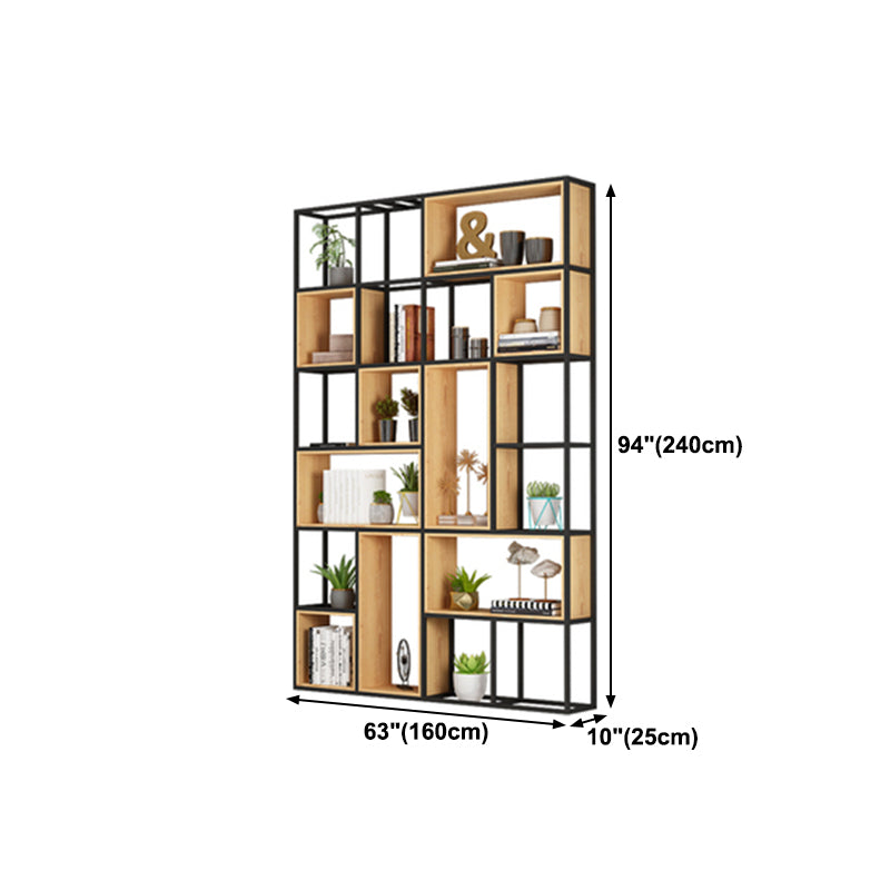 9.84"W Bookshelf Industrial Style Open Back Bookcase for Home and Office Clearhalo 'Bookcases' 'furn' 'furn_bookcases' 'Furniture' 'furniture_bookcases' 'kitchen' 'kitchen_bookcases' 'Living Room Furniture' 'Office Furniture' 4749801