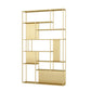 Open Back Bookshelf Glam Style Bookshelf for Study Room and Home Office 47.2"L x 9.8"W x 78.7"H Gold Clearhalo 'Bookcases' 'furn' 'furn_bookcases' 'Furniture' 'furniture_bookcases' 'kitchen' 'kitchen_bookcases' 'Living Room Furniture' 'Office Furniture' 4749817