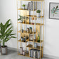 Open Back Bookshelf Glam Style Bookshelf for Study Room and Home Office Clearhalo 'Bookcases' 'furn' 'furn_bookcases' 'Furniture' 'furniture_bookcases' 'kitchen' 'kitchen_bookcases' 'Living Room Furniture' 'Office Furniture' 4749824