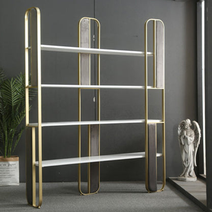 70.87"H Bookcase Glam Style Open Back Bookshelf for Study Room Home Office Dark Gray Clearhalo 'Bookcases' 'furn' 'furn_bookcases' 'Furniture' 'furniture_bookcases' 'kitchen' 'kitchen_bookcases' 'Living Room Furniture' 'Office Furniture' 4749836