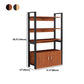 Industrial Etagere Bookshelf Steel Frame Manufactured Wood Shelf Bookshelf with Door Clearhalo 'Bookcases' 'furn' 'furn_bookcases' 'Furniture' 'furniture_bookcases' 'kitchen' 'kitchen_bookcases' 'Living Room Furniture' 'Office Furniture' 4749876