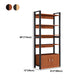 Industrial Etagere Bookshelf Steel Frame Manufactured Wood Shelf Bookshelf with Door Clearhalo 'Bookcases' 'furn' 'furn_bookcases' 'Furniture' 'furniture_bookcases' 'kitchen' 'kitchen_bookcases' 'Living Room Furniture' 'Office Furniture' 4749878