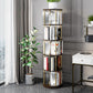 Glam Open Etagere Bookshelf Iron Frame Rubber Wood Shelf Bookshelf 17.7"L x 17.7"W x 68.6"H Black-Gold Clearhalo 'Bookcases' 'furn' 'furn_bookcases' 'Furniture' 'furniture_bookcases' 'kitchen' 'kitchen_bookcases' 'Living Room Furniture' 'Office Furniture' 4749899