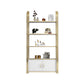 Glam Style Bookcase 12"W 79"H Open Back Bookshelf for Study Room Home Office White-Gold Cabinets Clearhalo 'Bookcases' 'furn' 'furn_bookcases' 'Furniture' 'furniture_bookcases' 'kitchen' 'kitchen_bookcases' 'Living Room Furniture' 'Office Furniture' 4749913