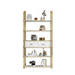 Glam Style Bookcase 12"W 79"H Open Back Bookshelf for Study Room Home Office White-Gold Drawers Clearhalo 'Bookcases' 'furn' 'furn_bookcases' 'Furniture' 'furniture_bookcases' 'kitchen' 'kitchen_bookcases' 'Living Room Furniture' 'Office Furniture' 4749919