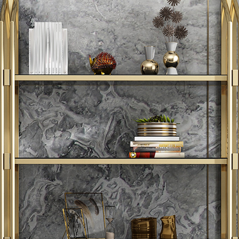 Glam Style Bookcase 12"W 79"H Open Back Bookshelf for Study Room Home Office Clearhalo 'Bookcases' 'furn' 'furn_bookcases' 'Furniture' 'furniture_bookcases' 'kitchen' 'kitchen_bookcases' 'Living Room Furniture' 'Office Furniture' 4749921