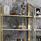 Glam Style Bookcase 12"W 79"H Open Back Bookshelf for Study Room Home Office Clearhalo 'Bookcases' 'furn' 'furn_bookcases' 'Furniture' 'furniture_bookcases' 'kitchen' 'kitchen_bookcases' 'Living Room Furniture' 'Office Furniture' 4749922