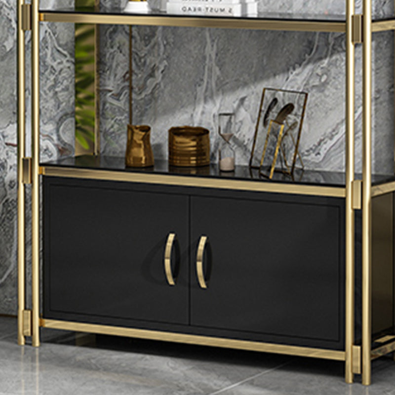 Glam Style Bookcase 12"W 79"H Open Back Bookshelf for Study Room Home Office Clearhalo 'Bookcases' 'furn' 'furn_bookcases' 'Furniture' 'furniture_bookcases' 'kitchen' 'kitchen_bookcases' 'Living Room Furniture' 'Office Furniture' 4749923