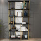 11.81"W 78.74"H Bookcase Glam Style Open Back Bookshelf for Study Room Home Office Clearhalo 'Bookcases' 'furn' 'furn_bookcases' 'Furniture' 'furniture_bookcases' 'kitchen' 'kitchen_bookcases' 'Living Room Furniture' 'Office Furniture' 4749933