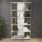 11.81"W 78.74"H Bookcase Glam Style Open Back Bookshelf for Study Room Home Office Clearhalo 'Bookcases' 'furn' 'furn_bookcases' 'Furniture' 'furniture_bookcases' 'kitchen' 'kitchen_bookcases' 'Living Room Furniture' 'Office Furniture' 4749937